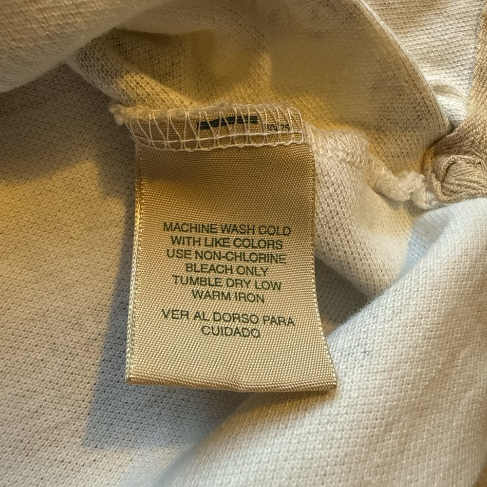 Vintage St. John's Bay All Over Print Polo Shirt Men M Beige Tribal USA Made 90s - Picture 6 of 7